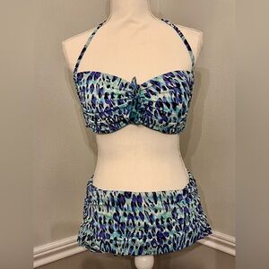 PROFILE WOMENS SWIMSUIT, TWO PIECE, MULTICOLORED, TOP , SIZE 12 Top, 10.…